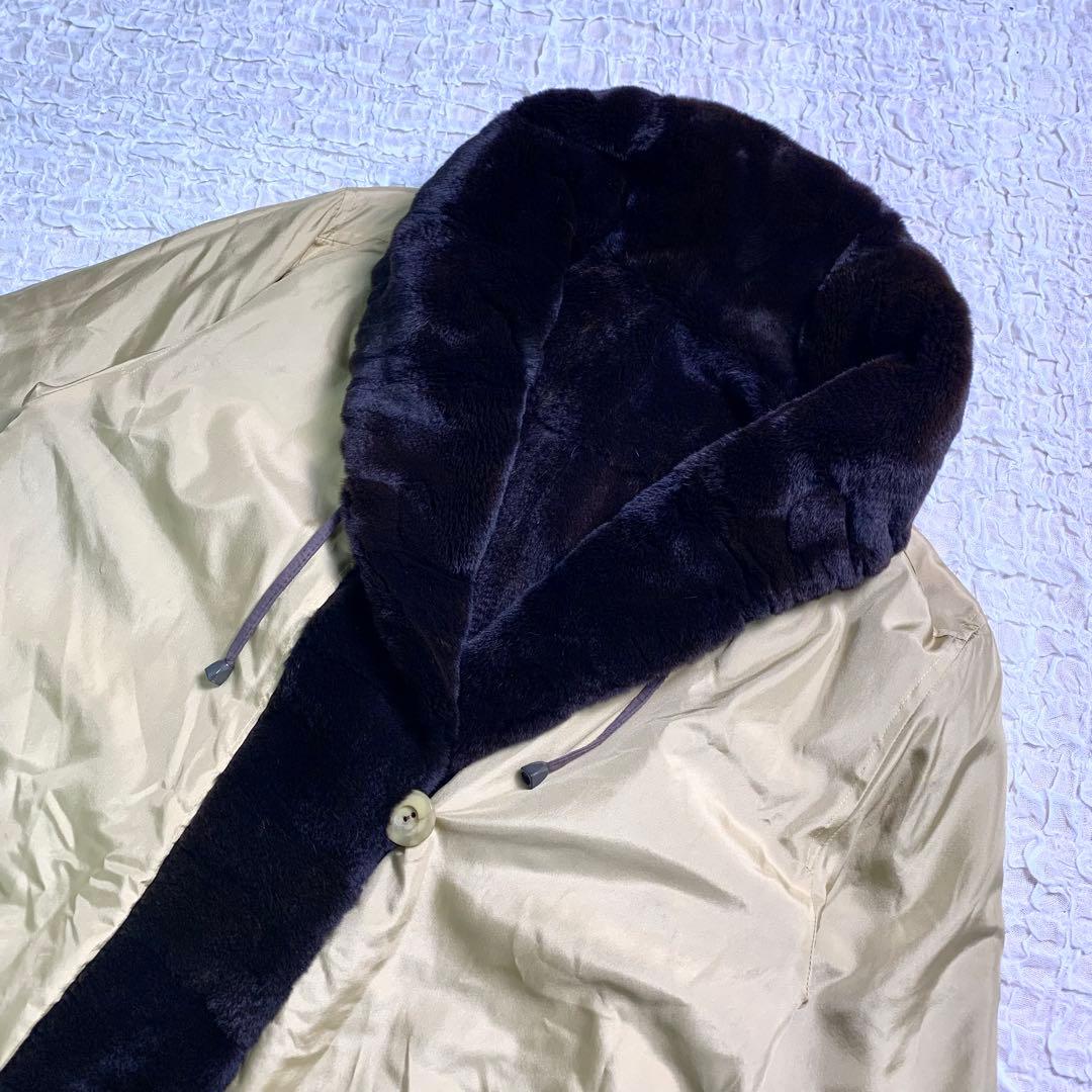 EMBA ミンク　シルク　リバーシブル　毛皮　ファーコート