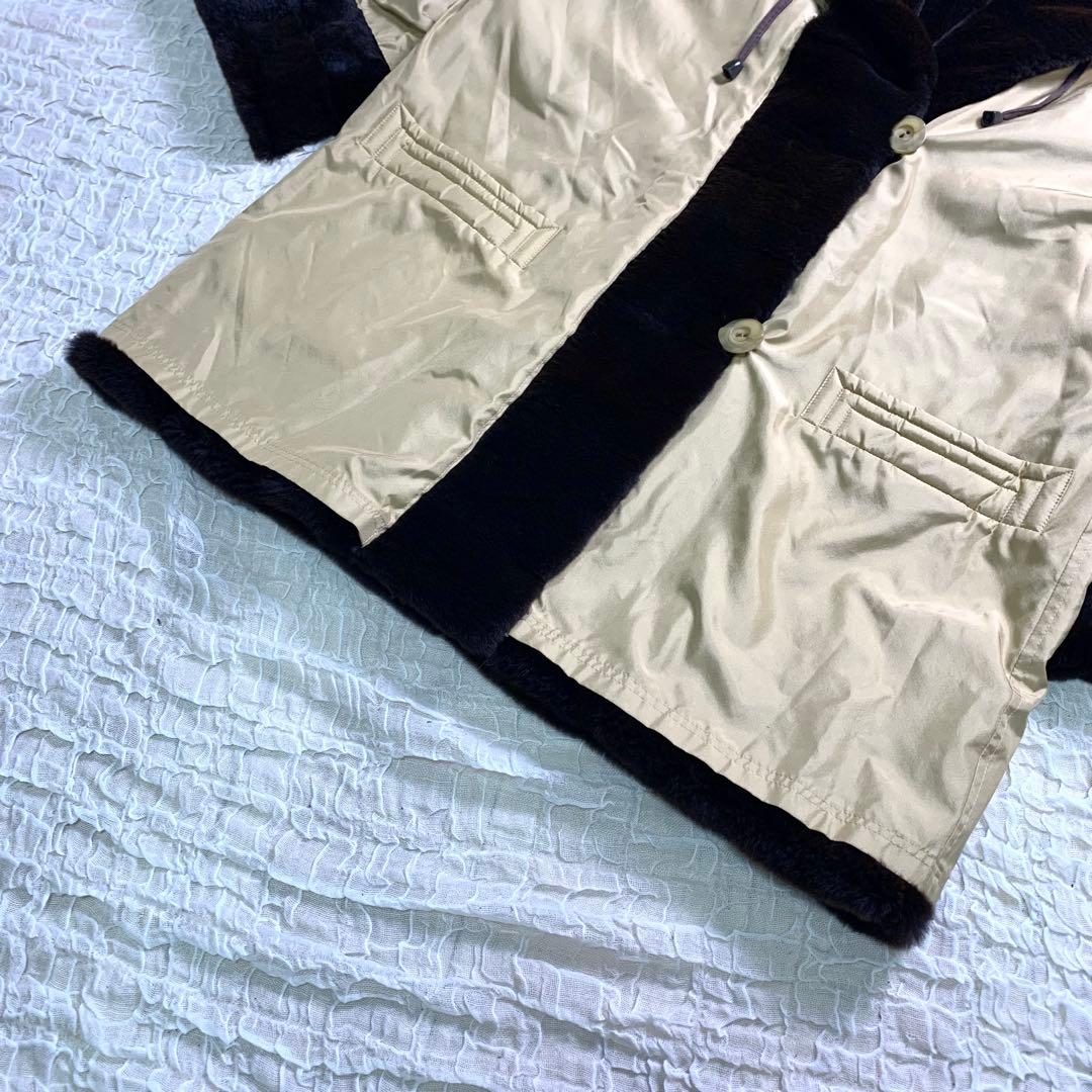 EMBA ミンク　シルク　リバーシブル　毛皮　ファーコート