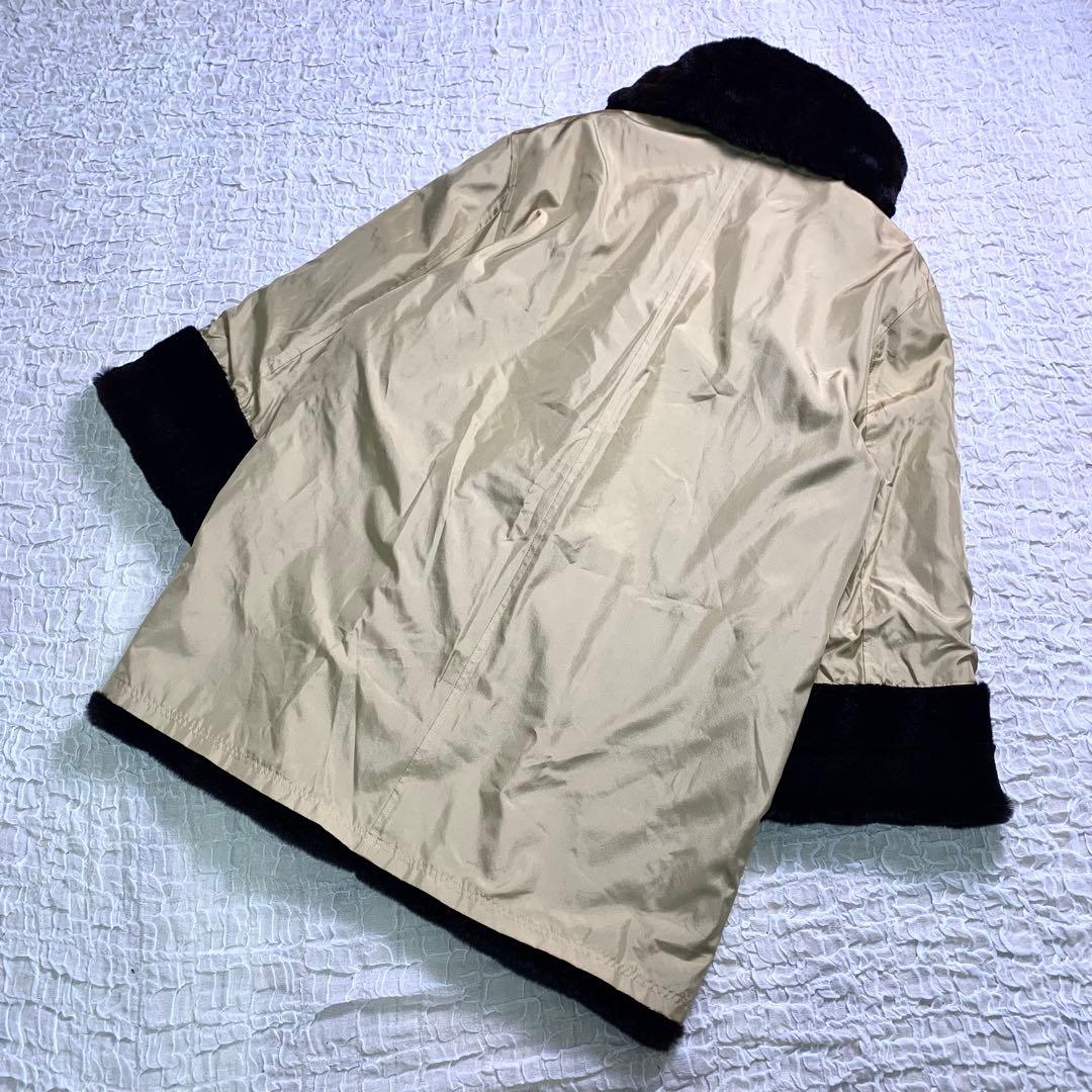 EMBA ミンク　シルク　リバーシブル　毛皮　ファーコート