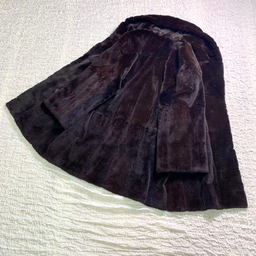 EMBA ミンク　シルク　リバーシブル　毛皮　ファーコート