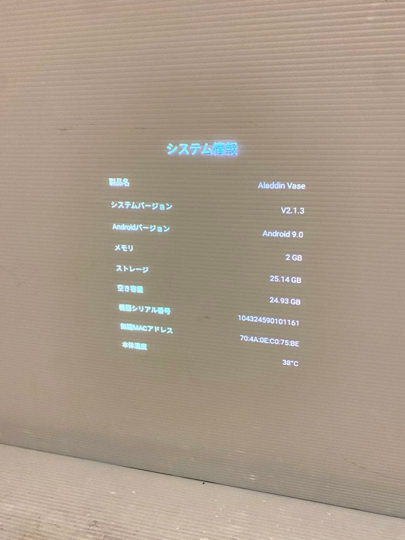 popin Aladdin Vase スマートプロジェクター