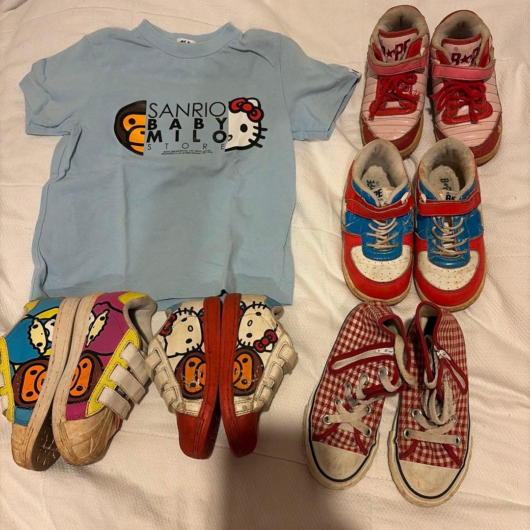 BABY MILO Hello KittyTシャツ 110 シューズ5足　セット