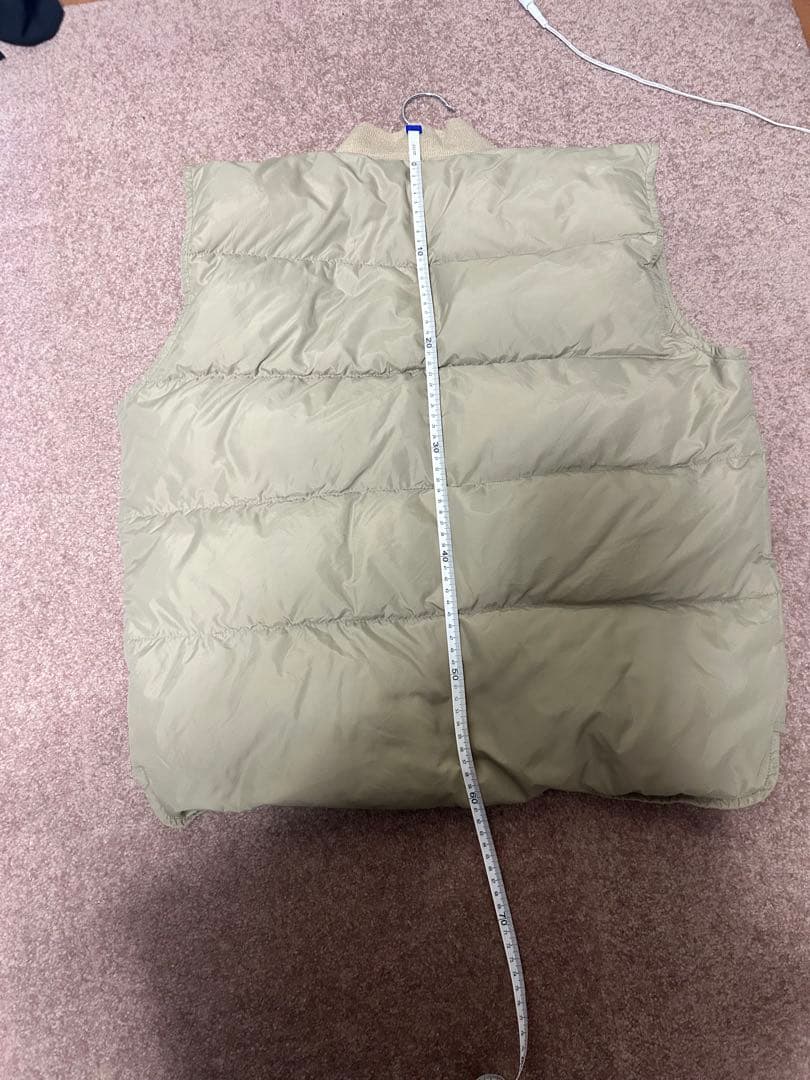 Eddie Bauer ダウンベスト カーキ 黒タグ 80s 短丈