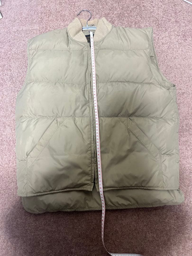 Eddie Bauer ダウンベスト カーキ 黒タグ 80s 短丈