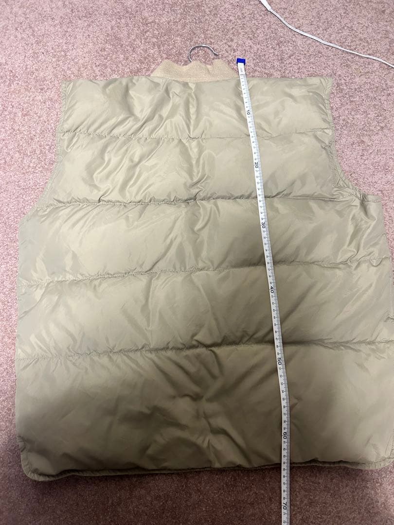 Eddie Bauer ダウンベスト カーキ 黒タグ 80s 短丈