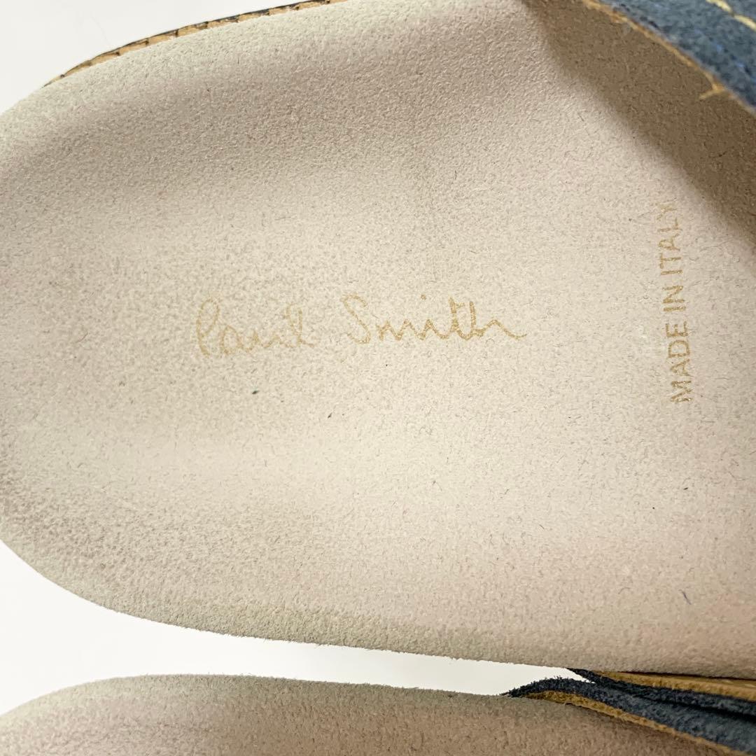 paul smith 【ポールスミス】レザーサンダル 7 ブルー イタリア製