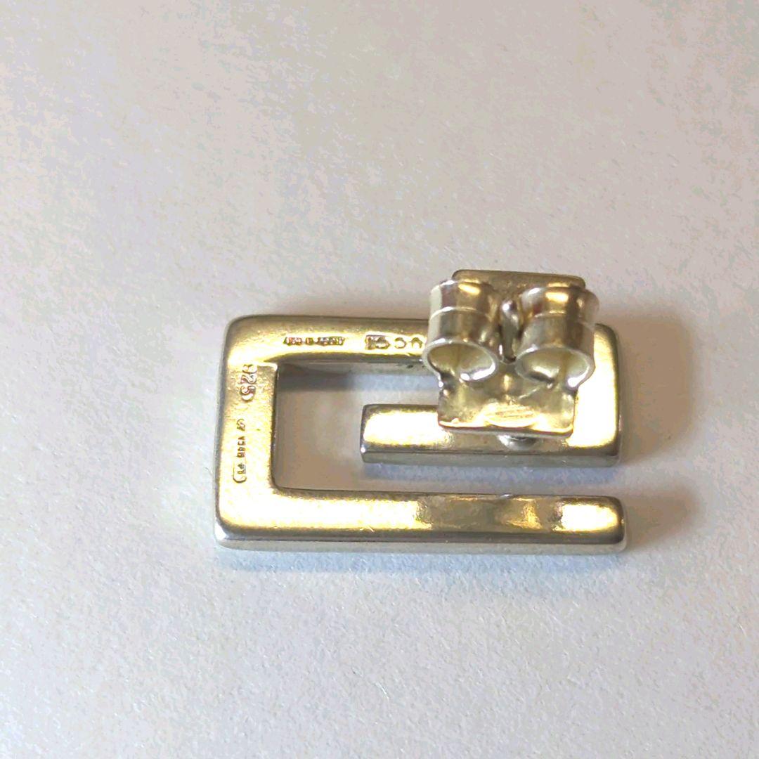 美品 グッチ GUCCI ピアス カットアウト Gロゴ シルバー