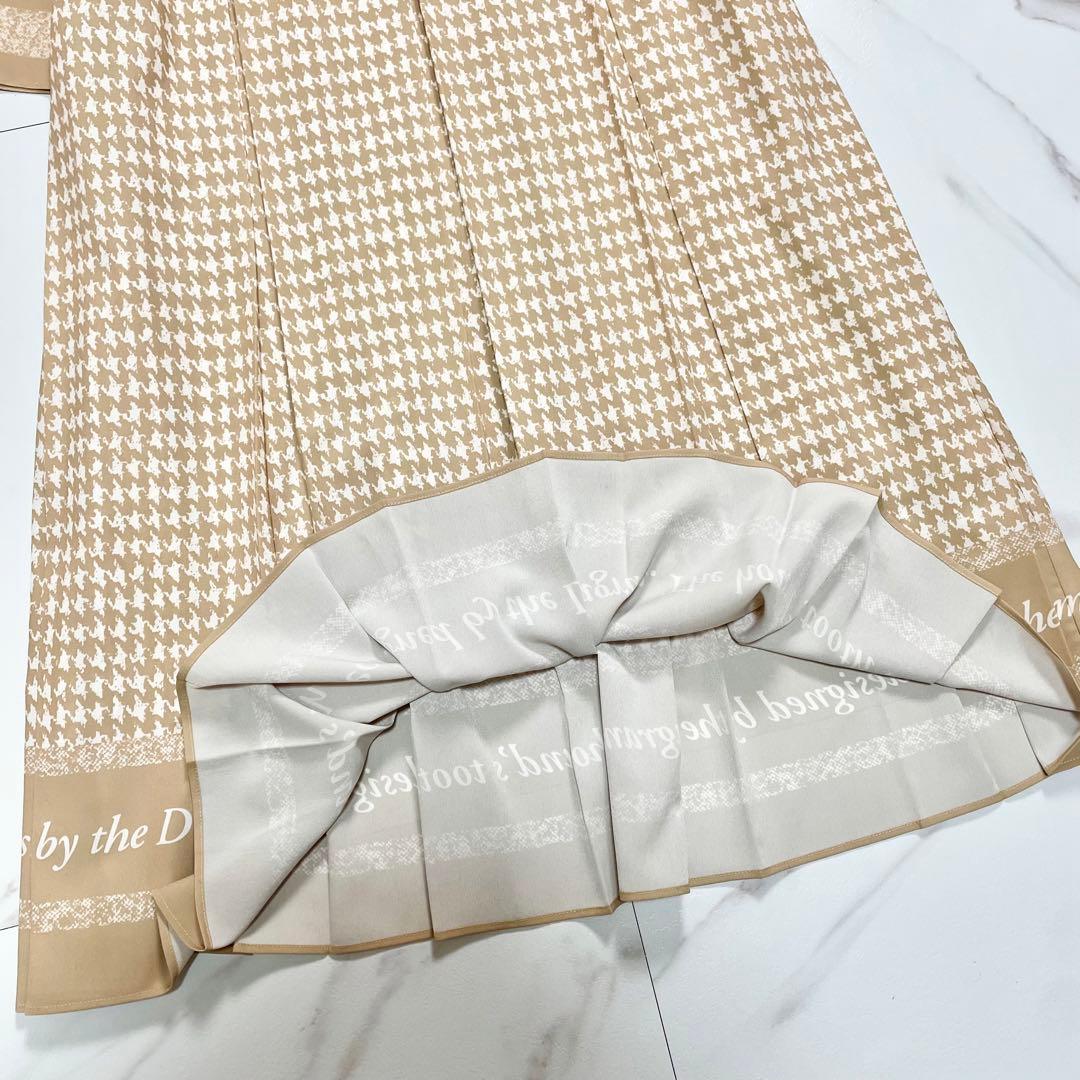 未使用級✨グレースコンチネンタル ハウンドトゥースプリントワンピース 近年