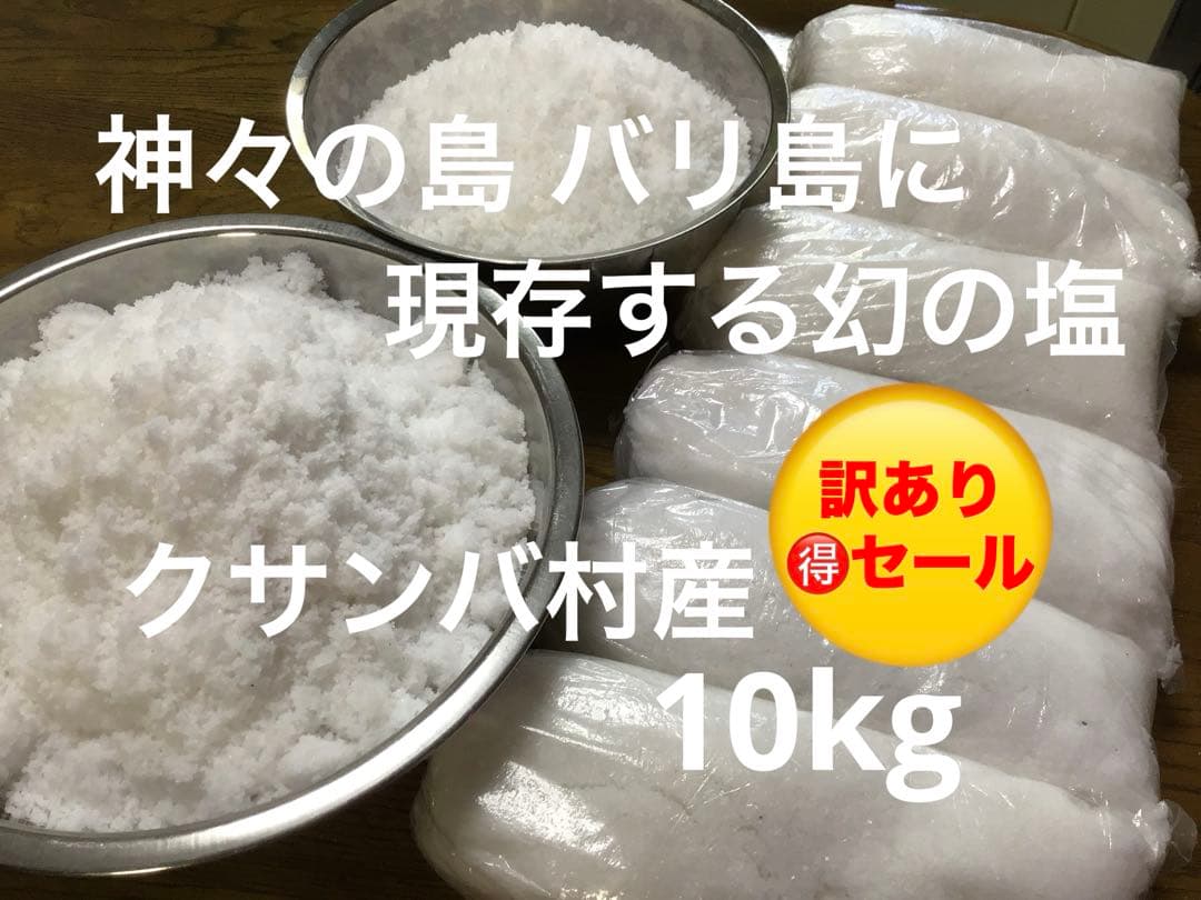 バリ島 クサンバの塩(完全天日塩)約10kg 【⚠️検品なし】限定SALE‼️