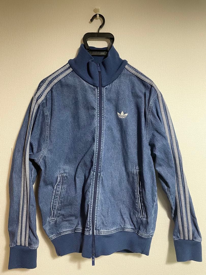 adidas ファイヤーバードトラックジャケット　デニム　ブルー