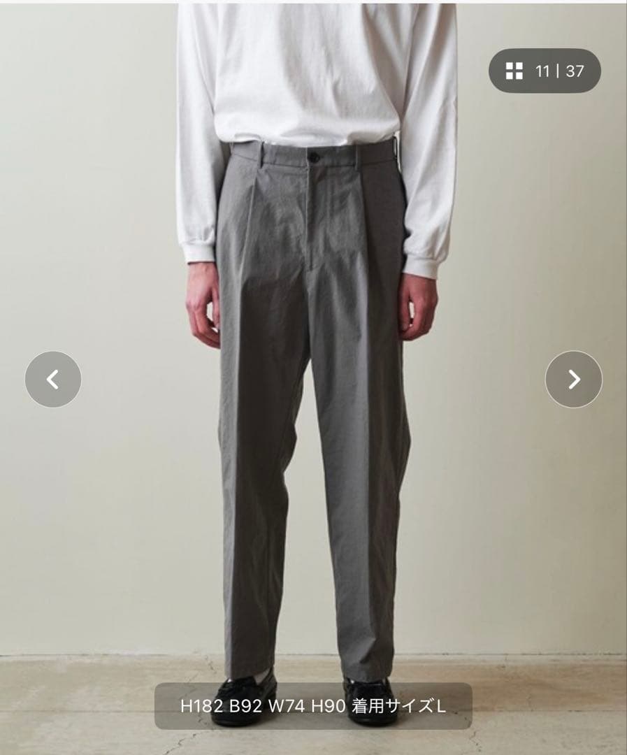 【美品　即日発送】ナイロンオックスアウト ワンプリーツ スラックス