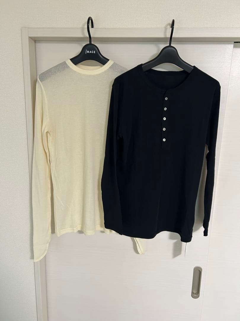 etretokyo エトレトウキョウ　ヘンリーネックレイヤードロンTee