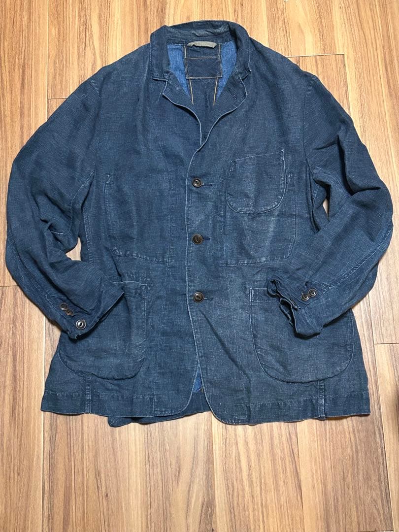 F*8様 45RリネンダックのASAMAジャケット インディゴ　テーラードジャケ