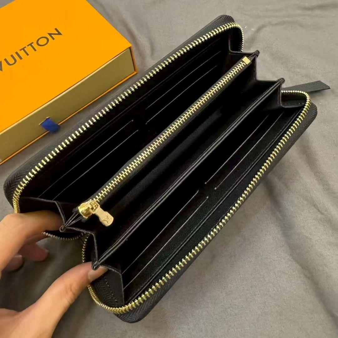 早い者勝ち！ ジッピーウォレット ラウンドファスナー長財布 黒