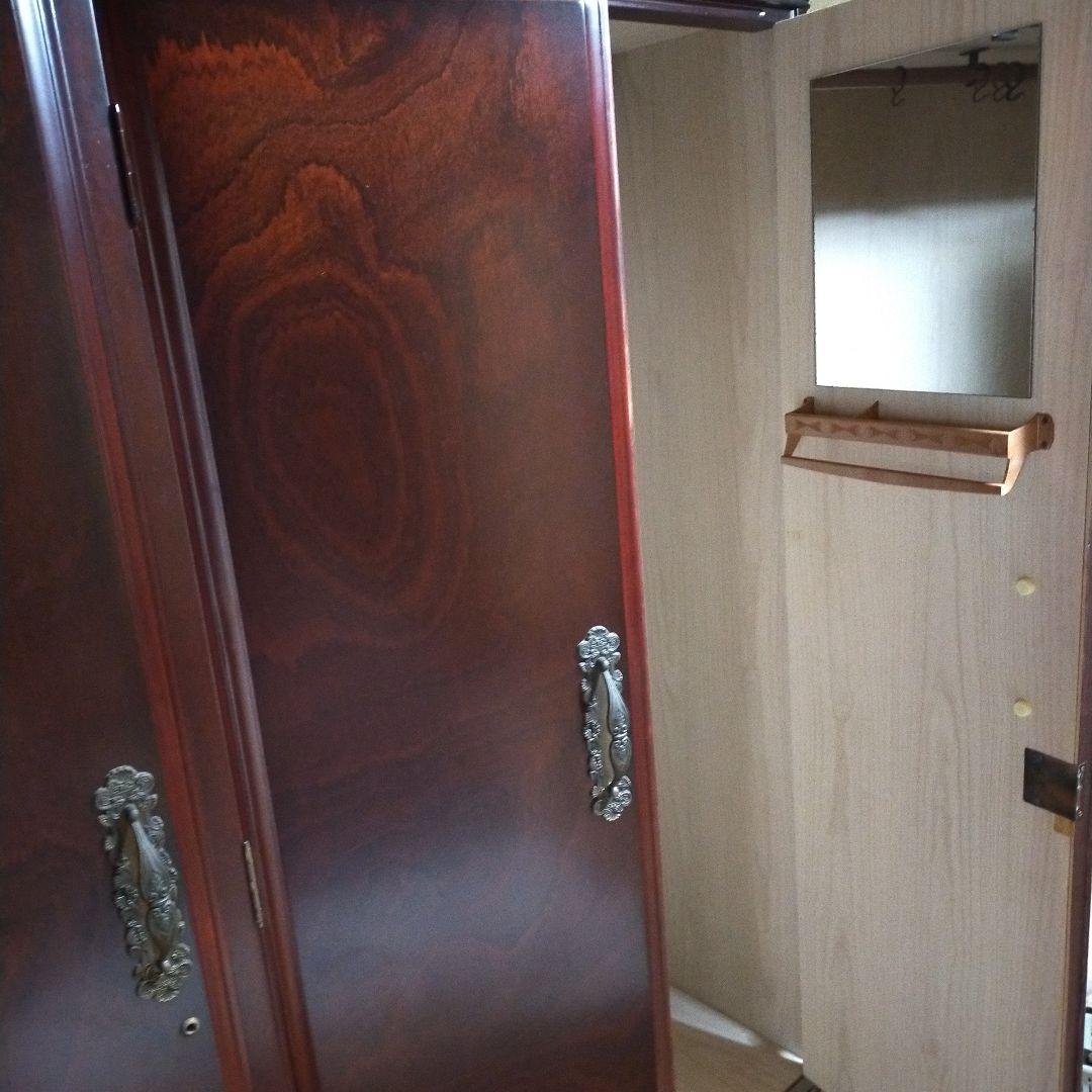 洋服ダンス　天然木　幅1m22×高さ1m78×奥行0.6m　送料無料　たのメル便