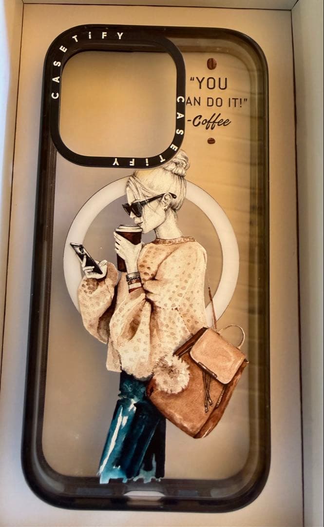 専用　CASETiFY 女性イラスト iPhone15プロケース