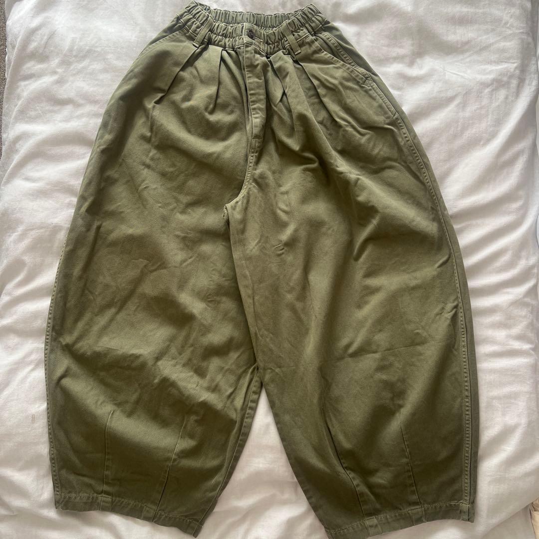 HARVESTY オリーブ カジュアルパンツ