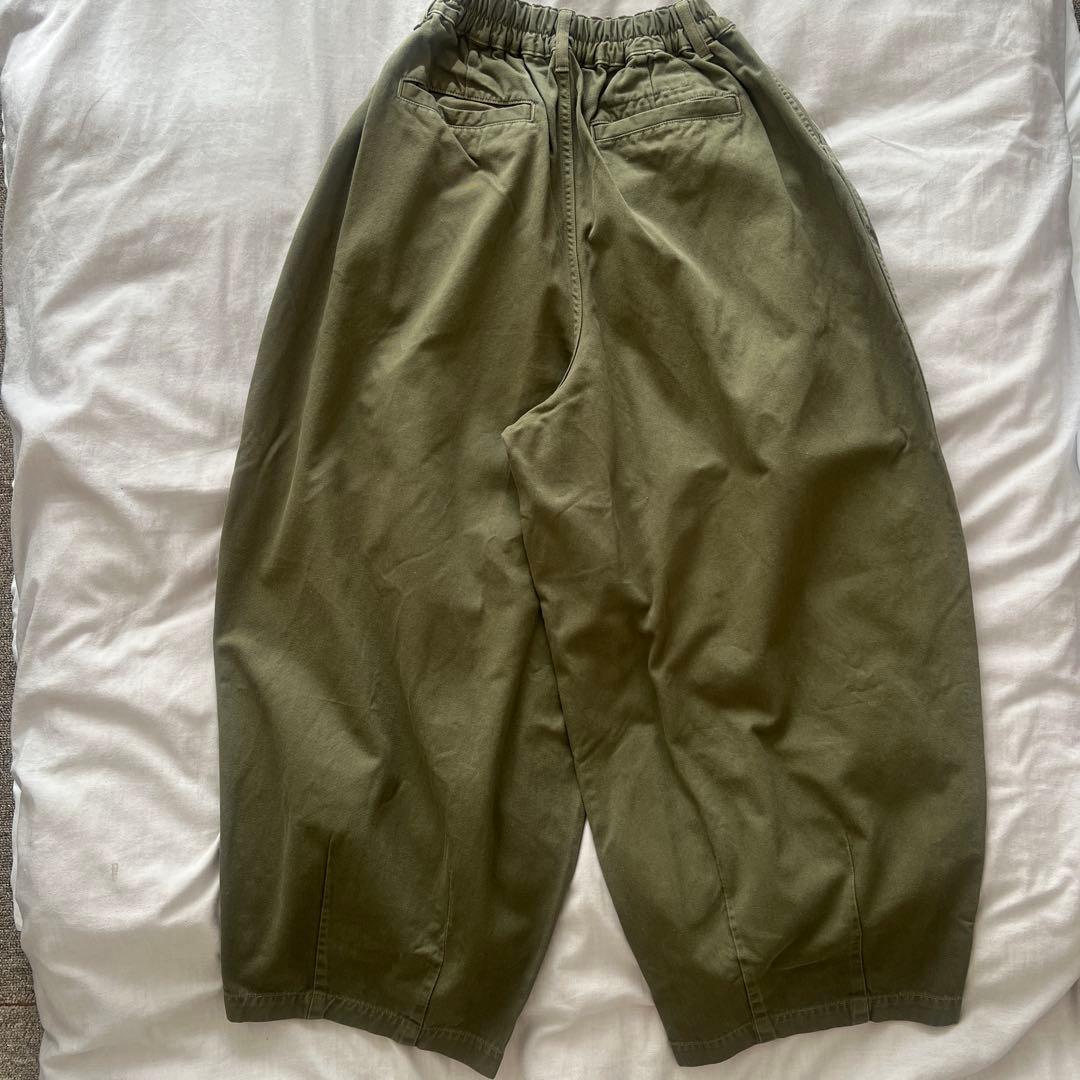 HARVESTY オリーブ カジュアルパンツ