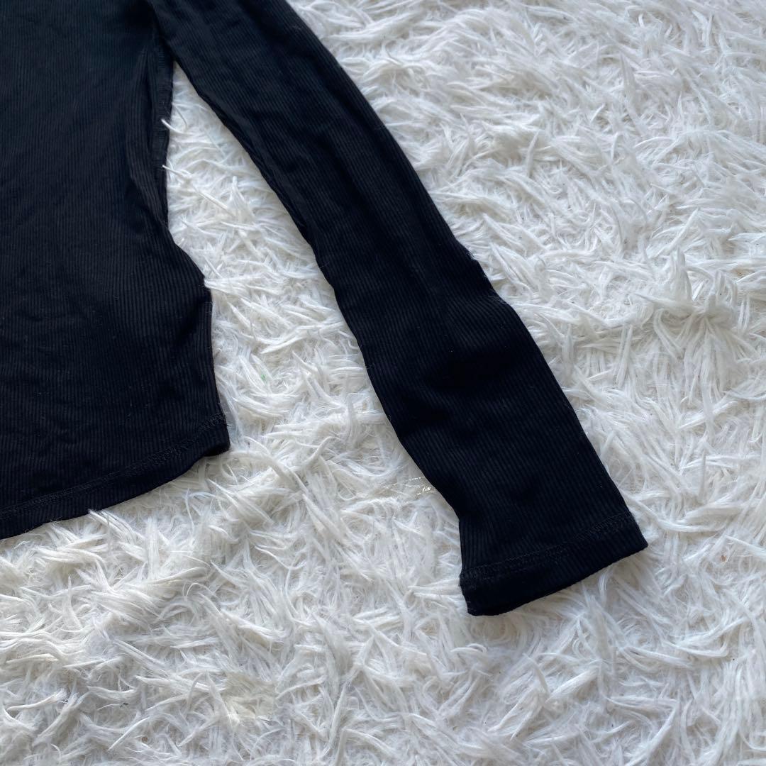 DIESEL ディーゼル Dロゴ　ロングカットソー　ブラック　M