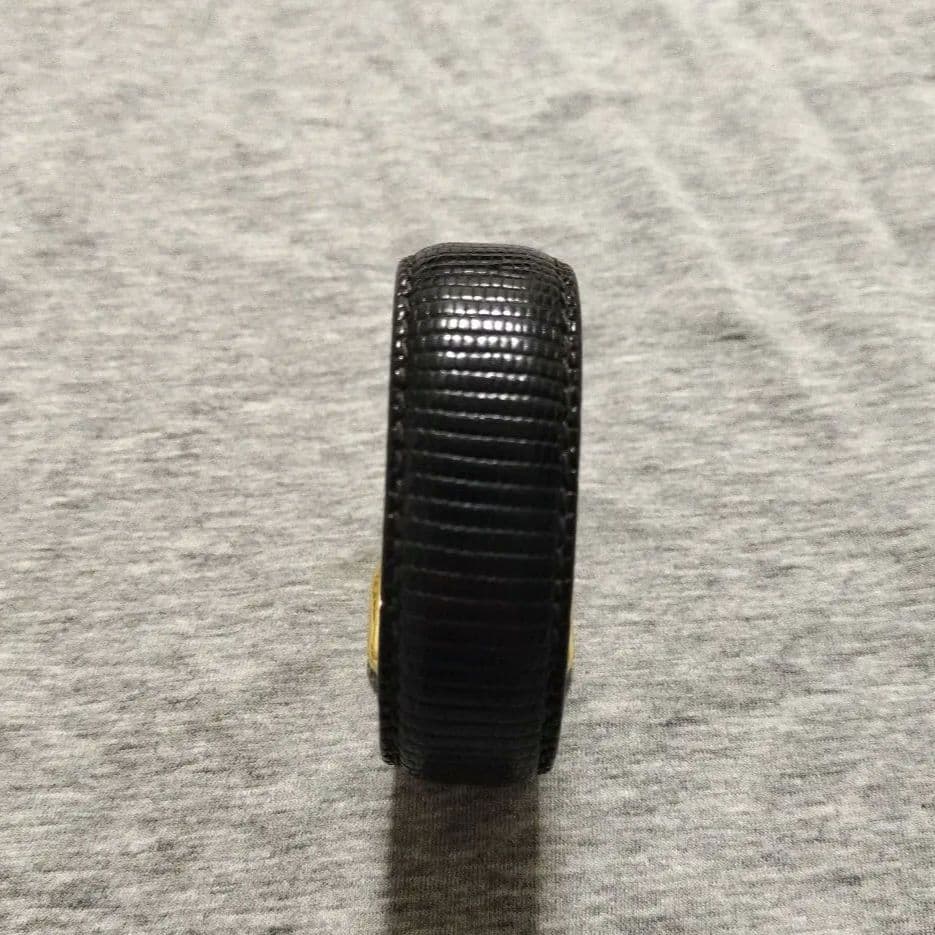 GUCCIグッチ ホースビット レザーバングル レザーブレス ブラック×ゴールド