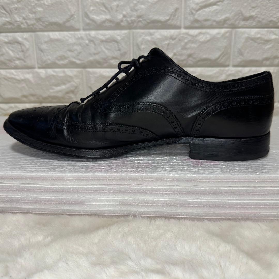 PRADA プラダ　革靴　ビジネスシューズ ウイングチップ 黒 26.5