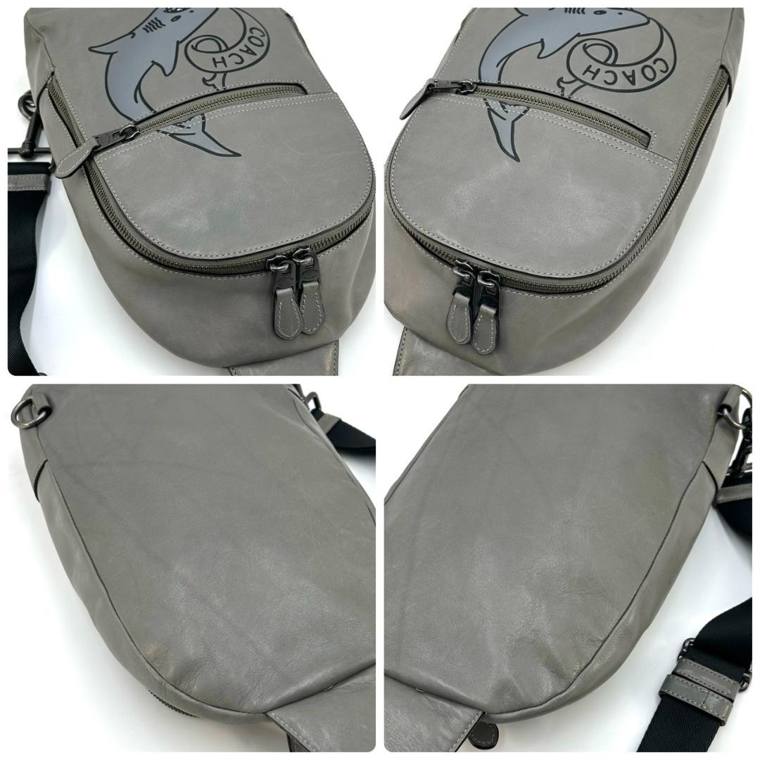 COACH コーチ シャーク サメ ボディバッグ スリングバッグ シルバー金具