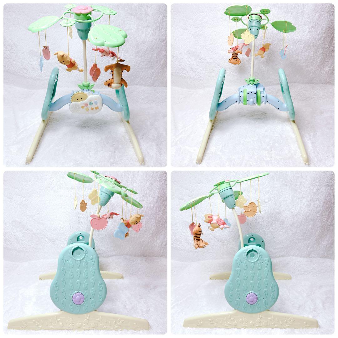 極美品 くまのプーさん 選べる回転 6WAY ジムにへんしんメリー