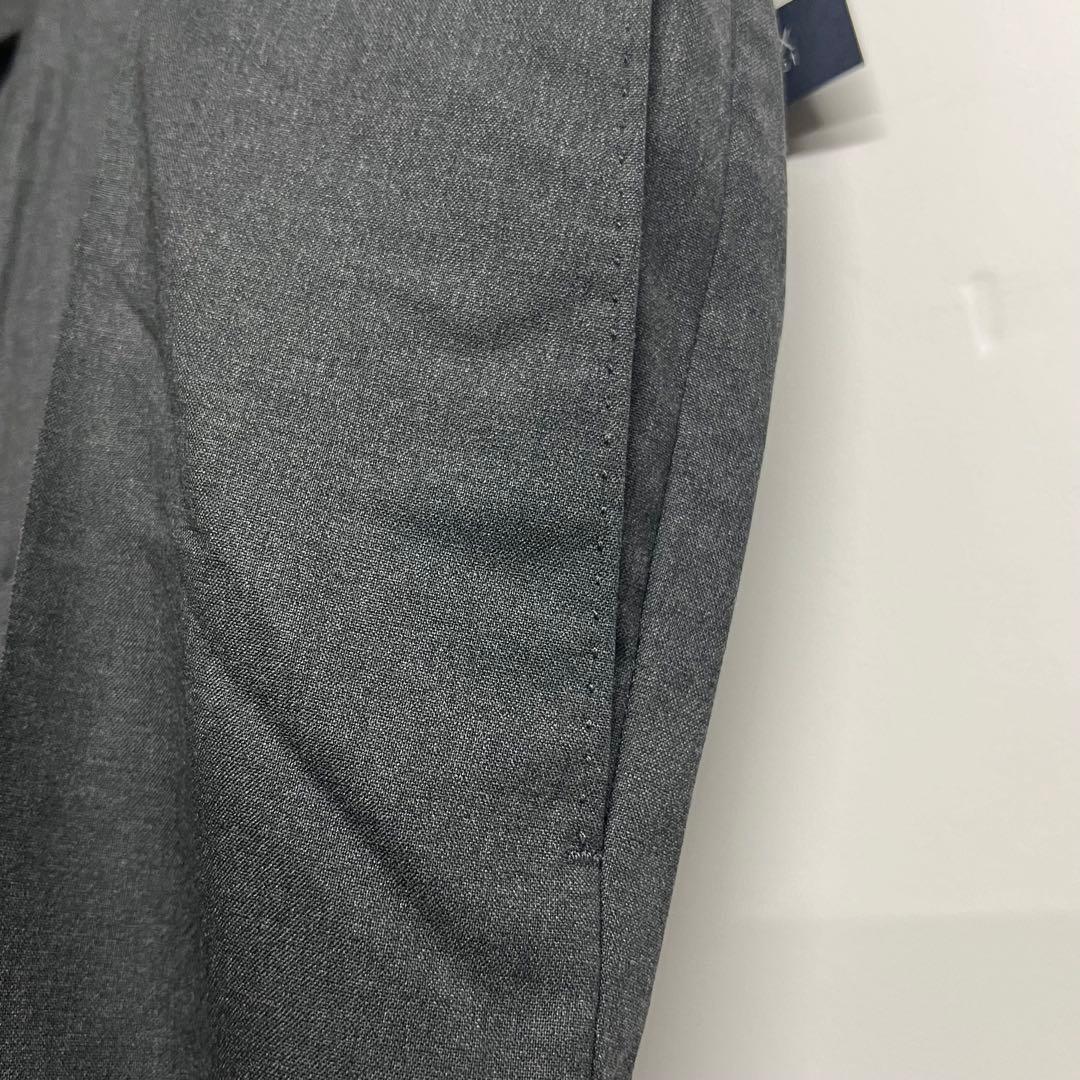 【新品未使用品】インコテックス スラックスパンツ ウール チャコールグレー 46