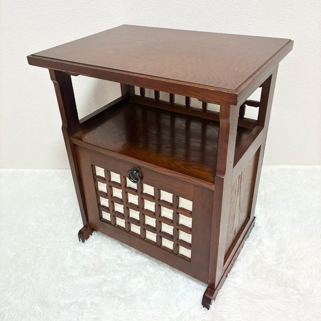 キャビネット　昭和レトロ　ニチハン　電話台　飾り棚　収納棚　アンティーク　ラック