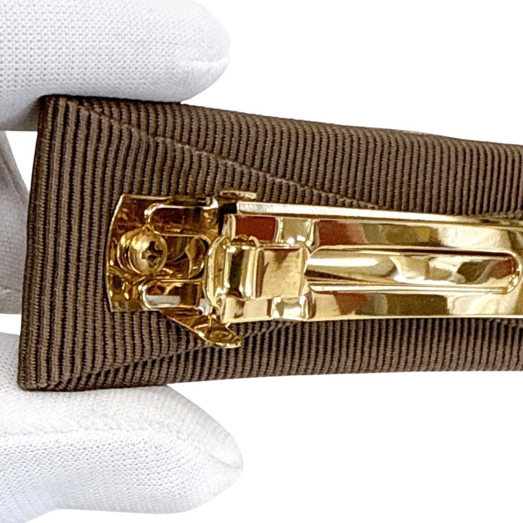 希少色 フェラガモ バレッタ ヘアアクセサリー ヴァラ リボン　ピンク