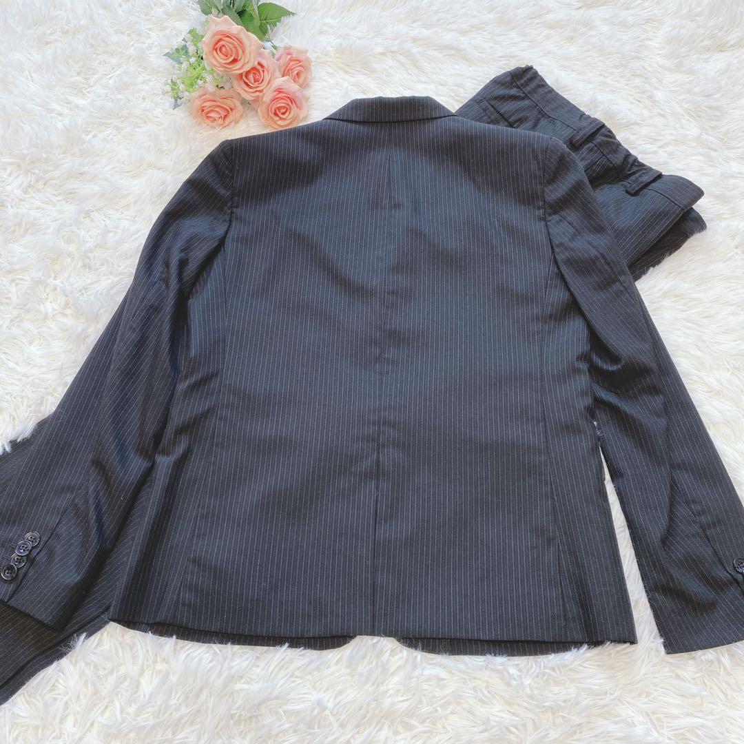 【160】美品　コムサイズム キッズスーツ5点セット ストライプ　卒業式