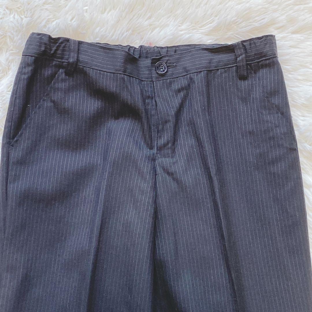 【160】美品　コムサイズム キッズスーツ5点セット ストライプ　卒業式