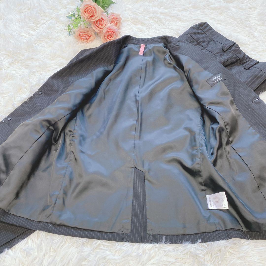 【160】美品　コムサイズム キッズスーツ5点セット ストライプ　卒業式