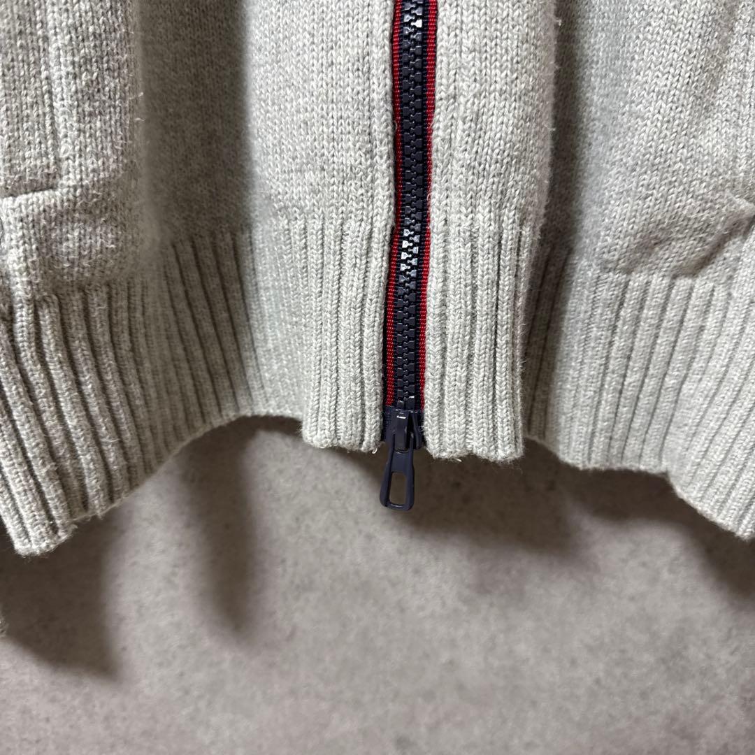 【美品】ポロラルフローレン フルジップ ニット セーター グレー S 綿100