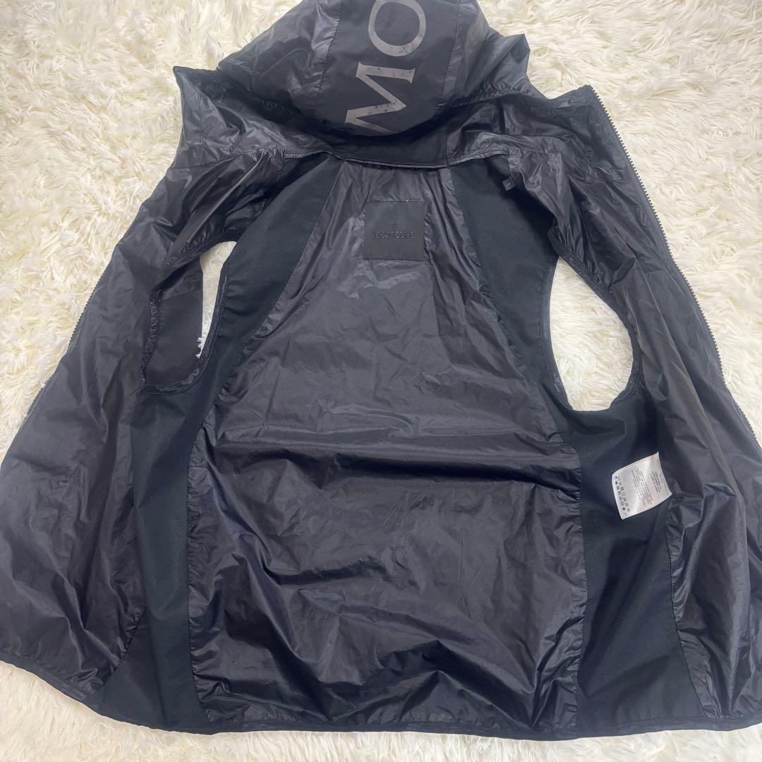 MONCLER フード付き　ナイロンベスト　ブラック　サイズ1