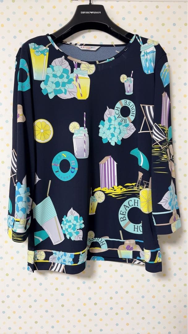 LEONARD ビーチテーマ 七分袖チュニック