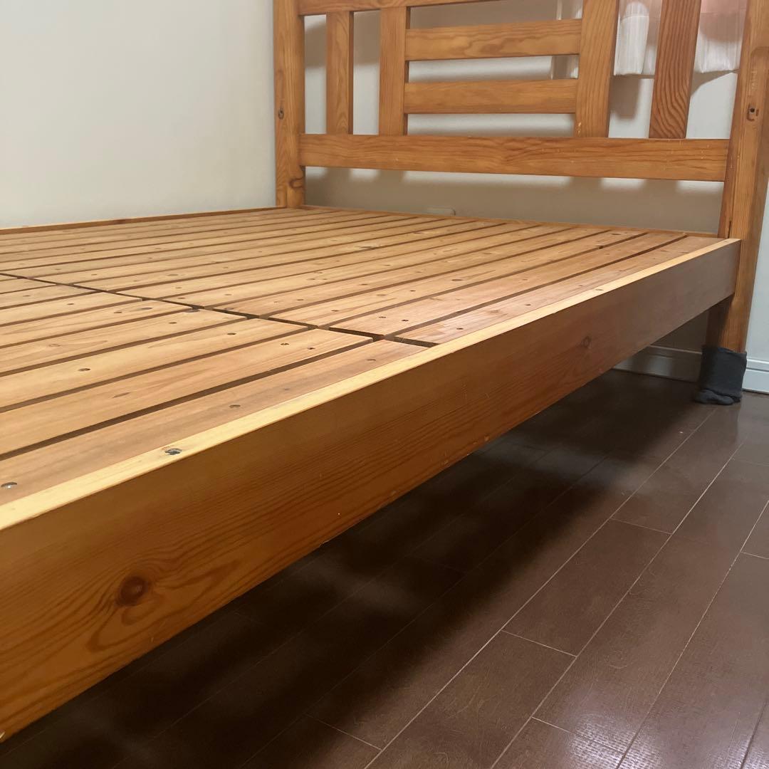 【送料込み匿名発送】【組み立て簡単】木製シングルベッドフレーム