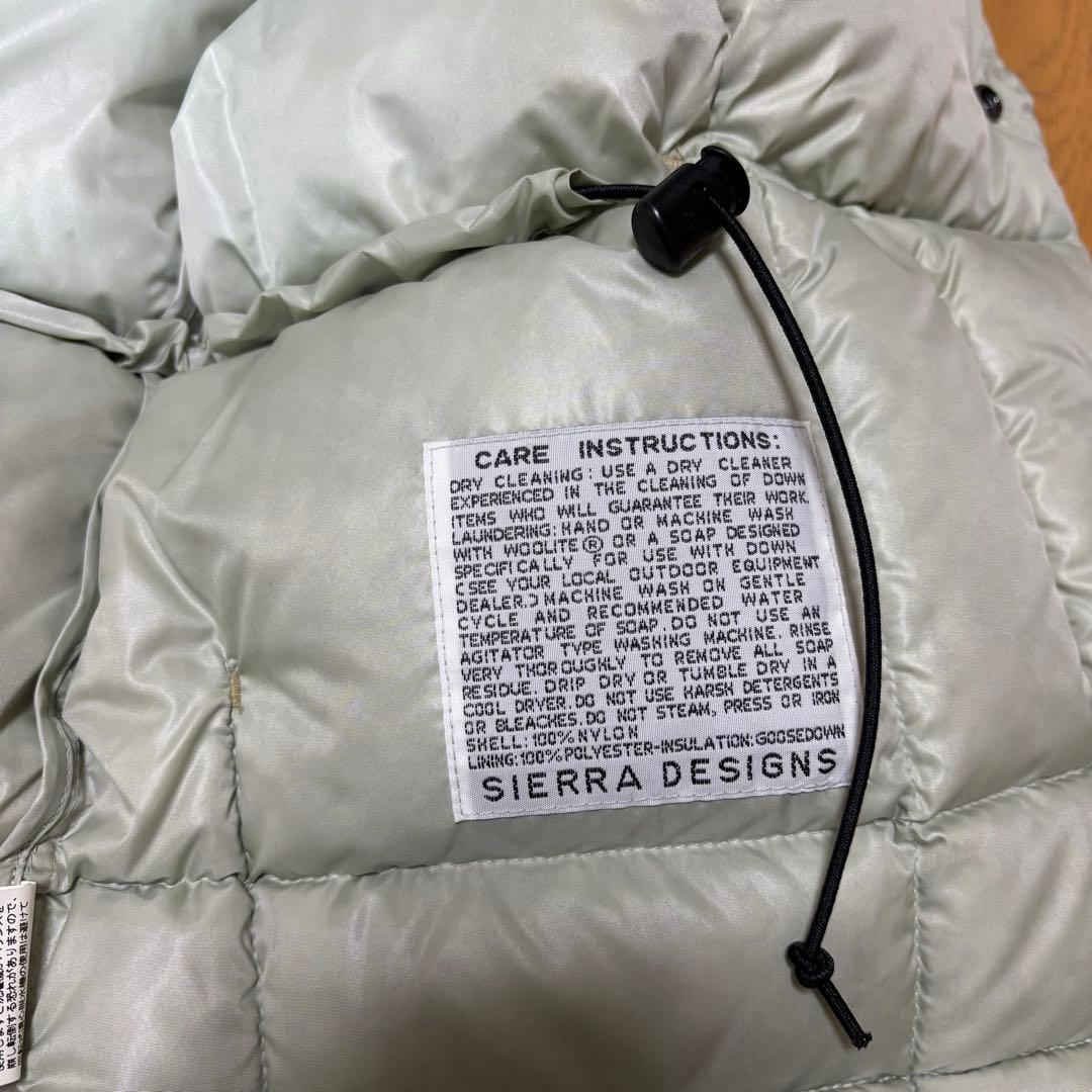 [極上]SIERRA DESIGNS ベージュ ダウンベスト USA 収納袋付き
