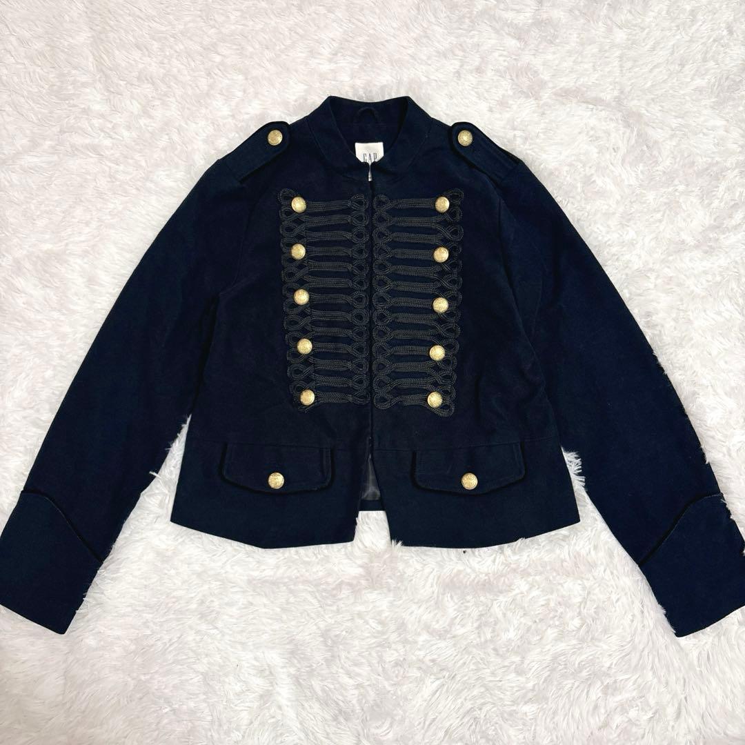 希少　GAP ギャップ ナポレオンジャケット　金ボタン　ブラック　L