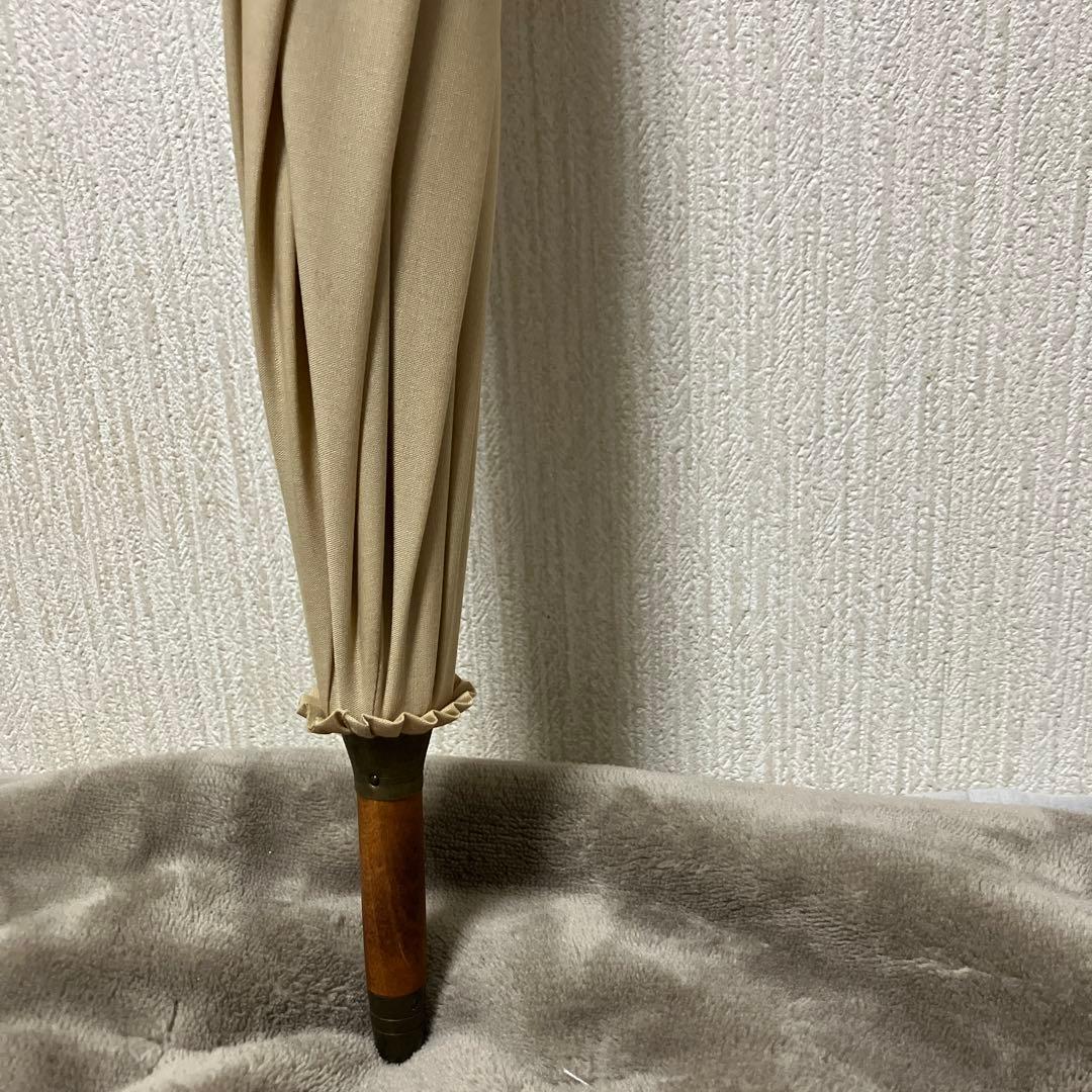 ポロ ラルフローレン 刺繍ロゴ 晴雨兼用長傘 ベージュ