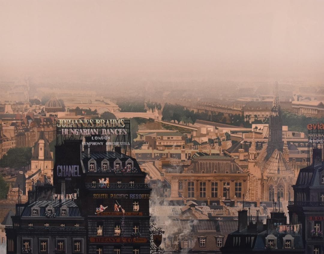 あべべさん専用　ヒロ・ヤマガタ / 雨煙るパリ / シルクスクリーン