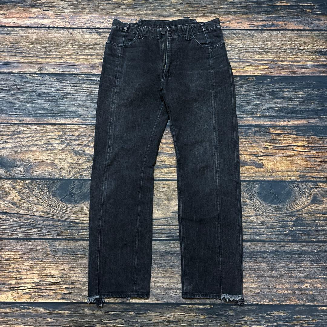 パンツ UNUSED / rebuild black denim pants