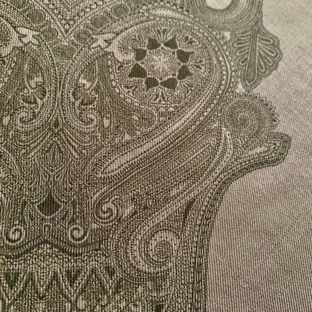 スカル柄レアデザイン美品✨絹カシミア入り高級ストール／アレキサンダーマックイーン