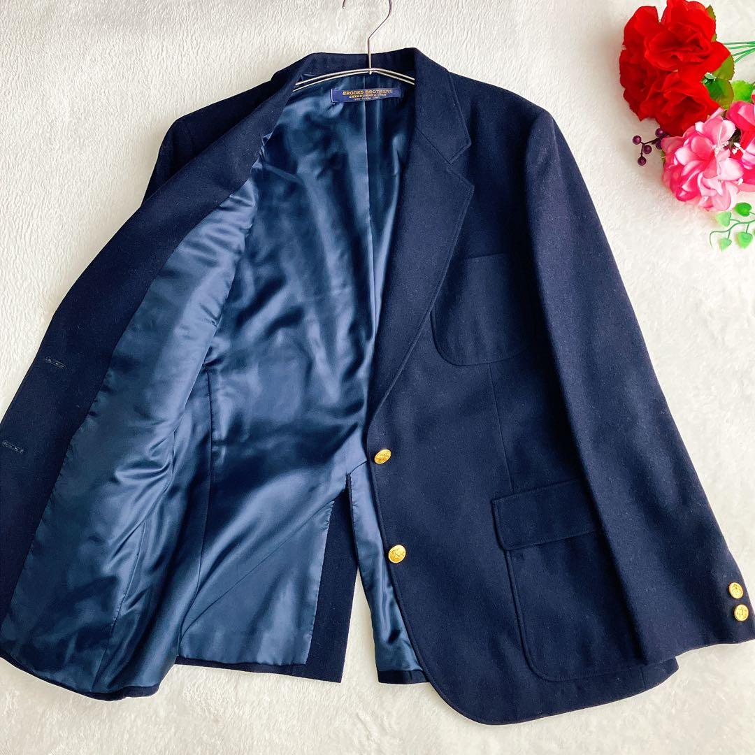 ブルックスブラザーズ★紺ブレ 金ボタン ウール 2B テーラードジャケット
