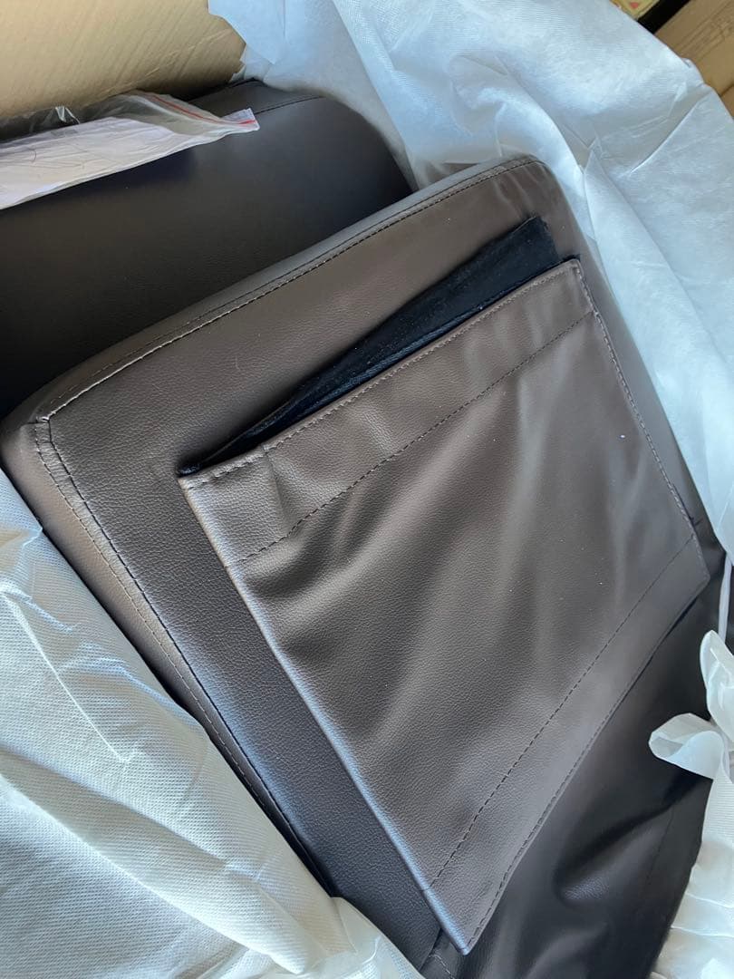 未使用訳あり　ソファベット　95cm幅　シングルサイズ　S ブラウンレザー調