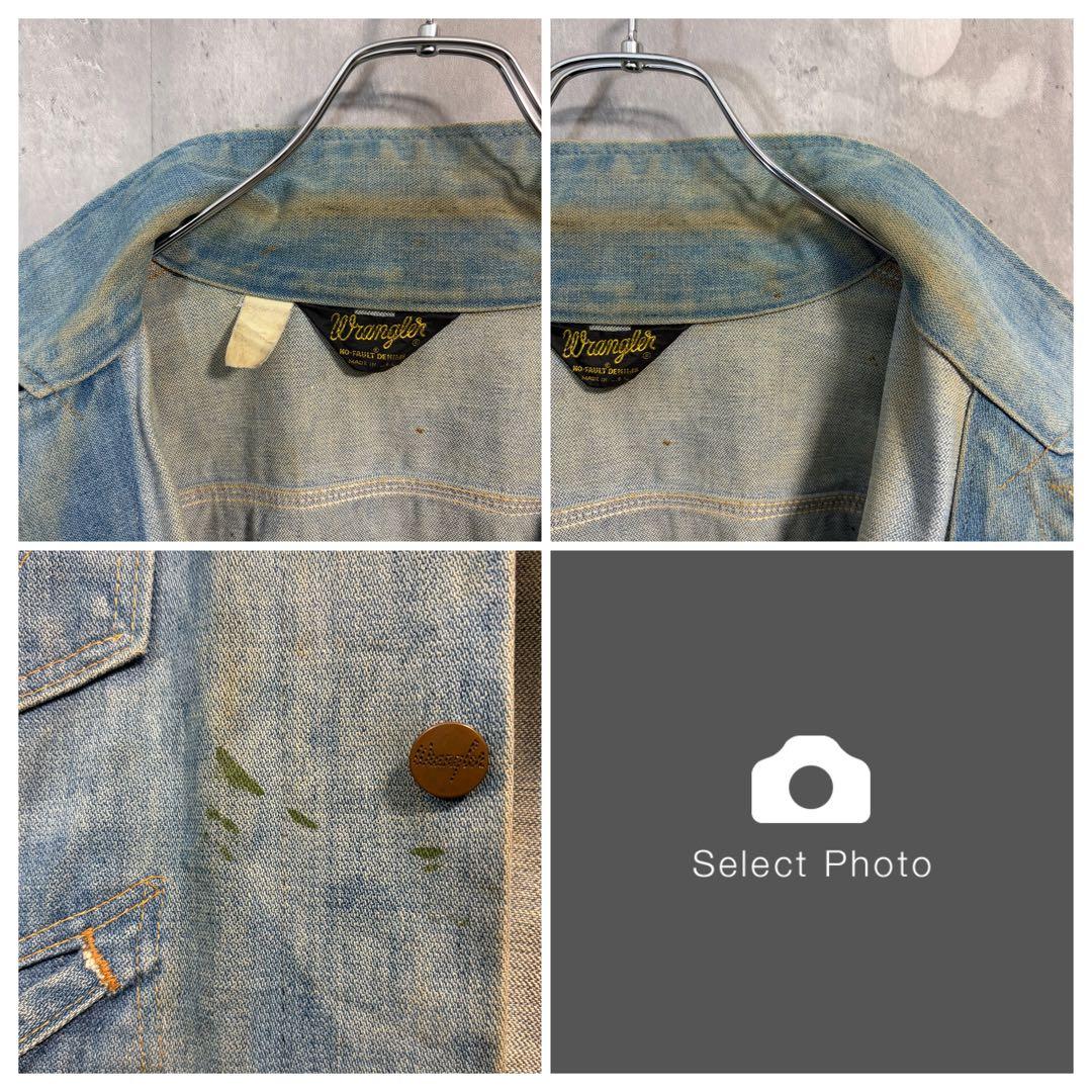 Wrangler USA製126MJデニムジャケット80s三角タグ雰囲気系ボロ