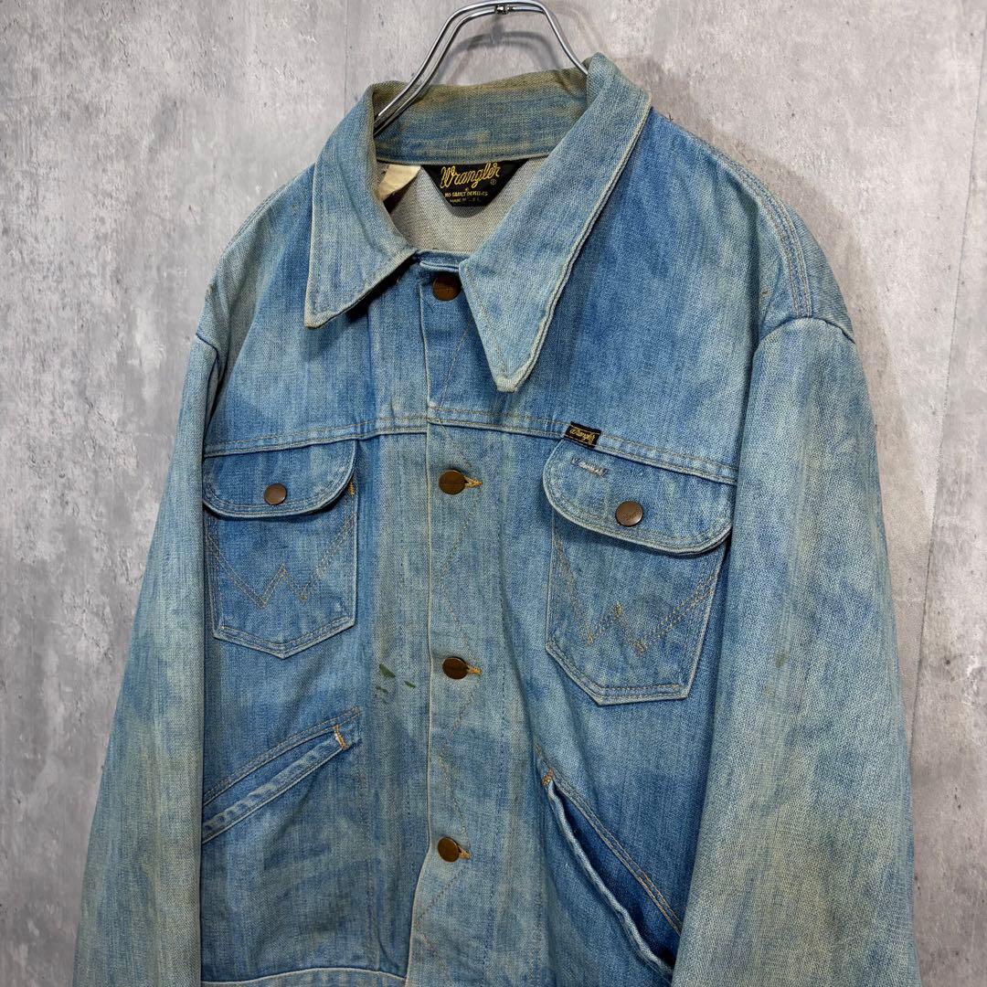 Wrangler USA製126MJデニムジャケット80s三角タグ雰囲気系ボロ