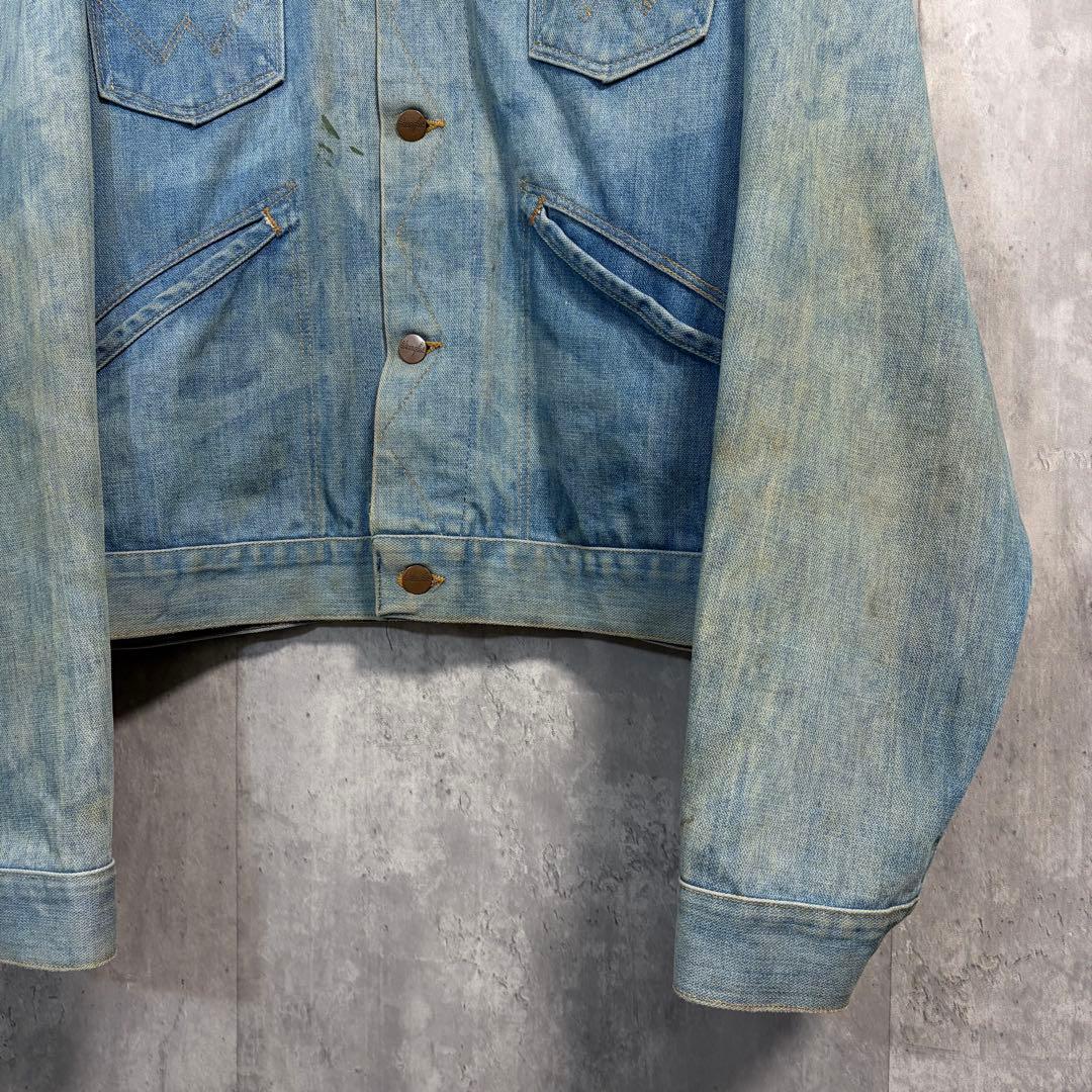 Wrangler USA製126MJデニムジャケット80s三角タグ雰囲気系ボロ