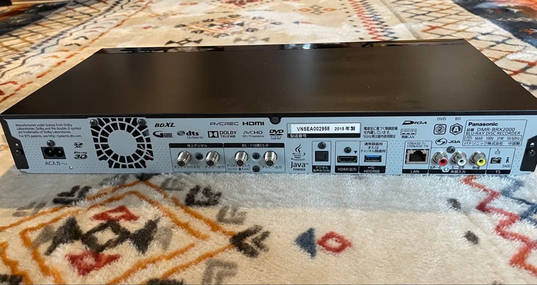 【録り放題！新品同様HDD交換】DMR-BRX2000 全録6番組チャンネル録画