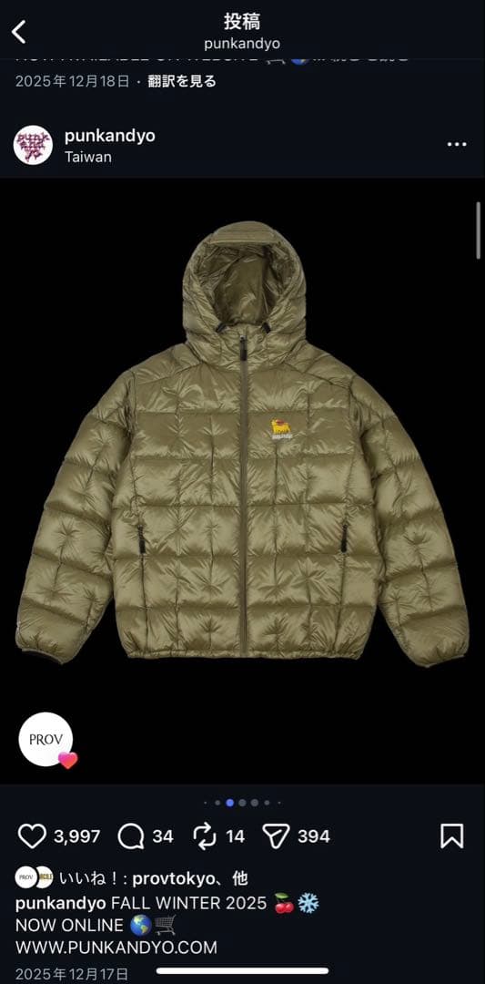 Punkandyo ダウンジャケット